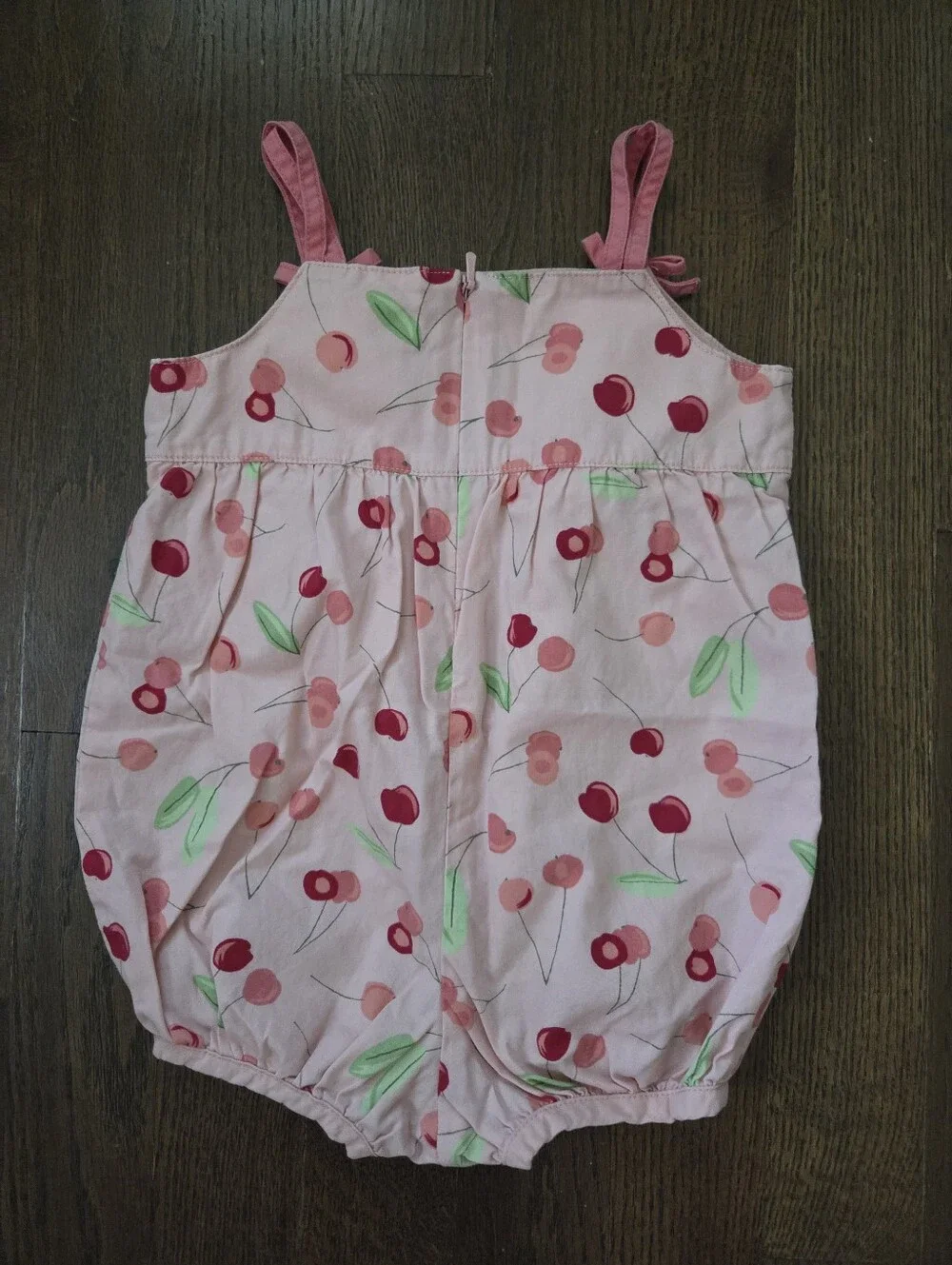 Vtg Gymboree Girls 3/6M Cherry Bubble Romper